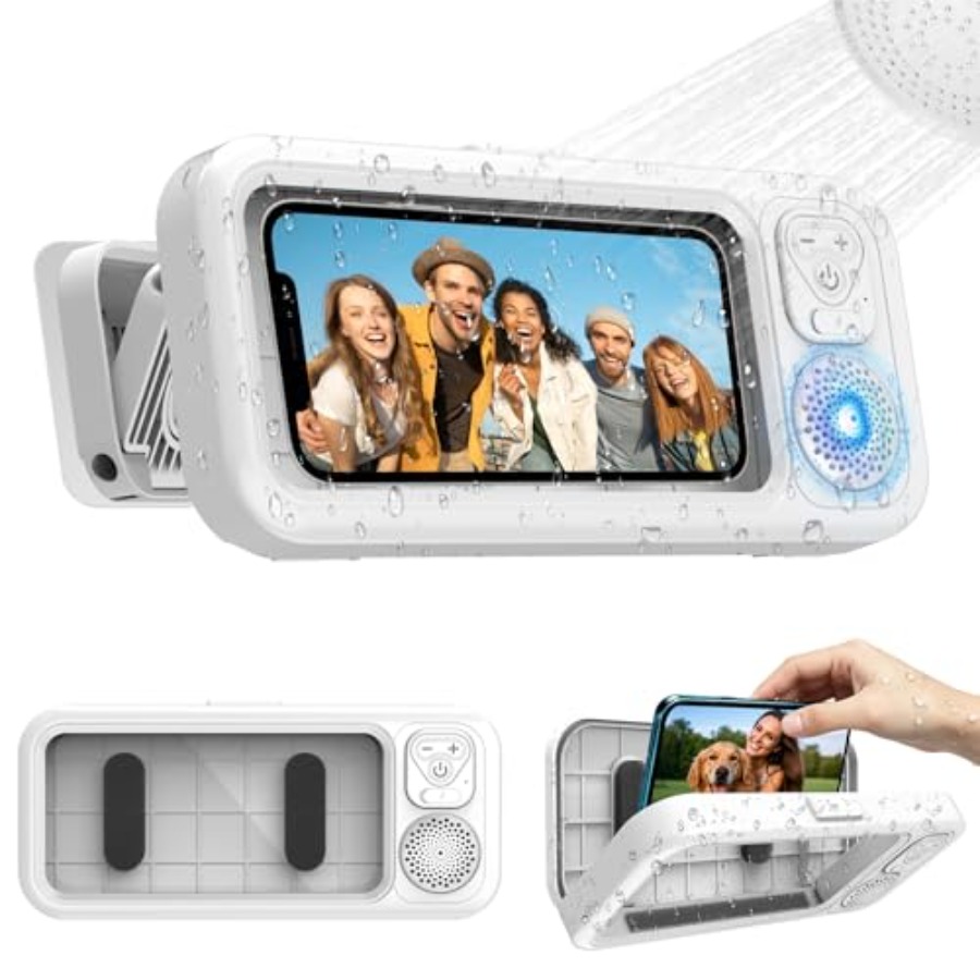 Bluetooth Speaker Waterproof - Penyangga Ponsel Anti Air untuk Kamar