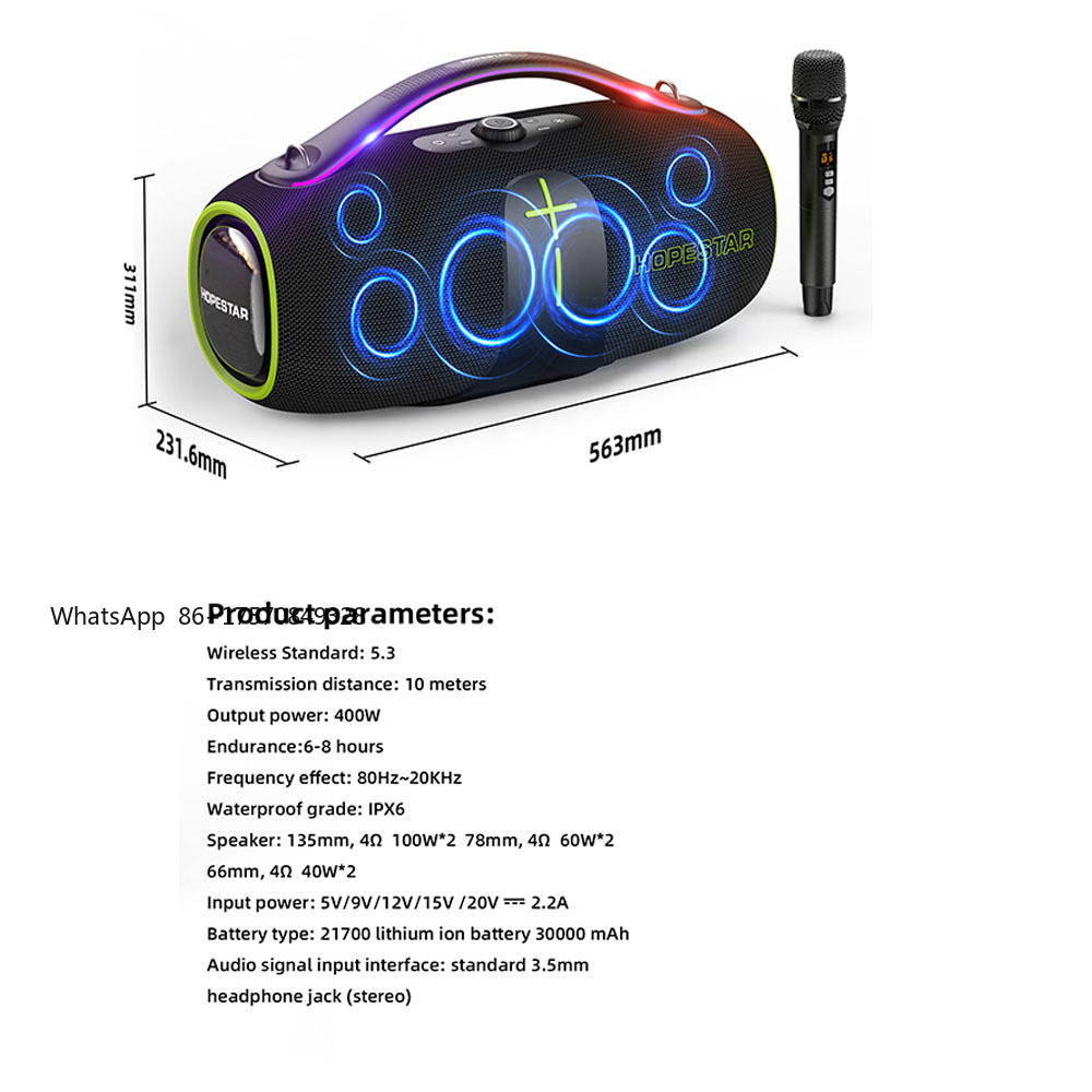 Speaker Bluetooth Nirkabel HOP - Bluetooth Speaker Waterproof ulasan dan harga